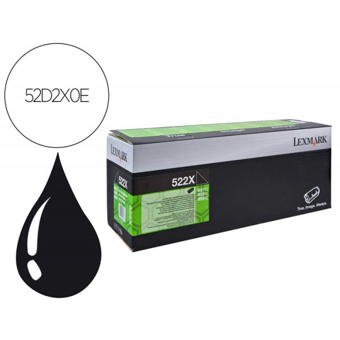 Lexmark 52D2X0E Toner 50% Tonerfüllstand, 128740 (2) 128742, by Lexmark