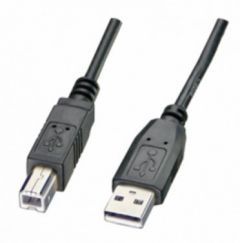 USB Anschlusskabel, Typ A/B, Länge 180cm, USB Anschlusskabel Typ A-B Länge 180cm, 