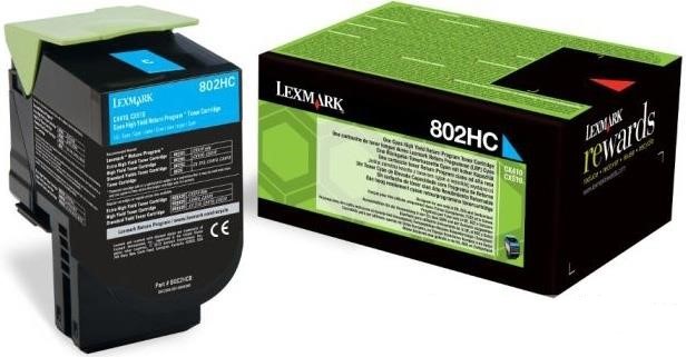 Original Lexmark 80C2HCE Toner Cyan + NEU & OVP +